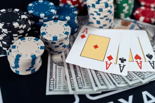 Live dealer table interface on mobile with card game controls